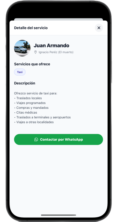 Perfil de un proveedor de servicios